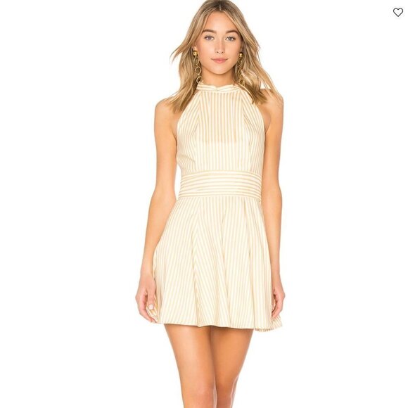 Revolve C/MEO Believe In Me Dress Honey Stripe Small - Picture 1 of 8